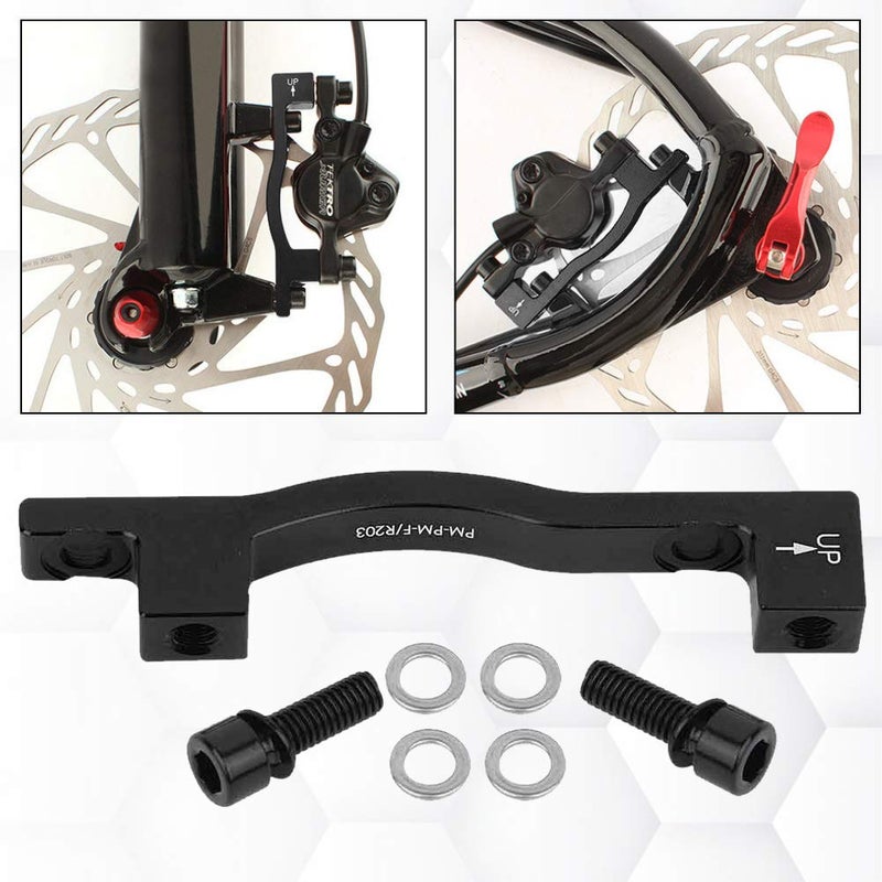 VGEBY Disc Brake Adapter, A-F203 Disc Brake Mounting Bracket Mount Caliper Adaptor for Mountain Bike (Black) - Image 5